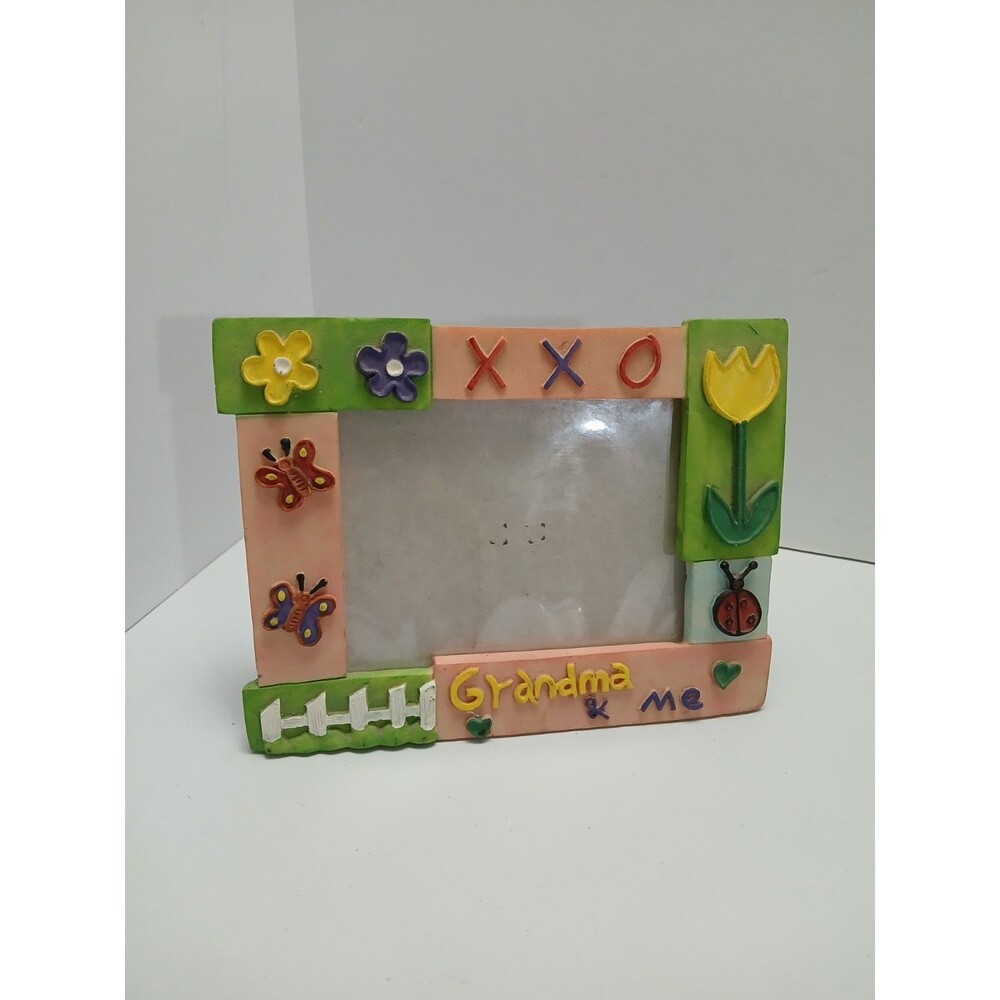 ​"Grandma & Me" Photo Picture Frame Butterfly Tulip Flower MVP Design‎
